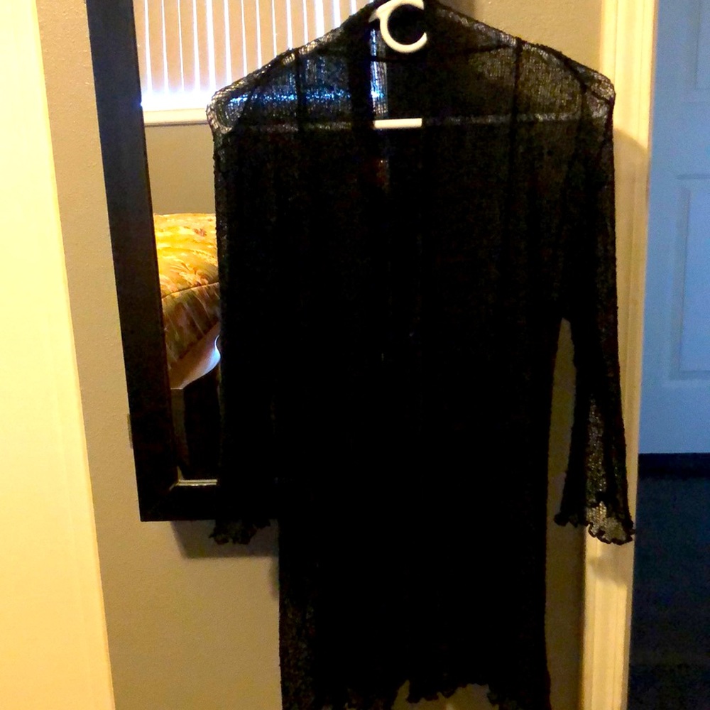 Nice long lace cardigan.